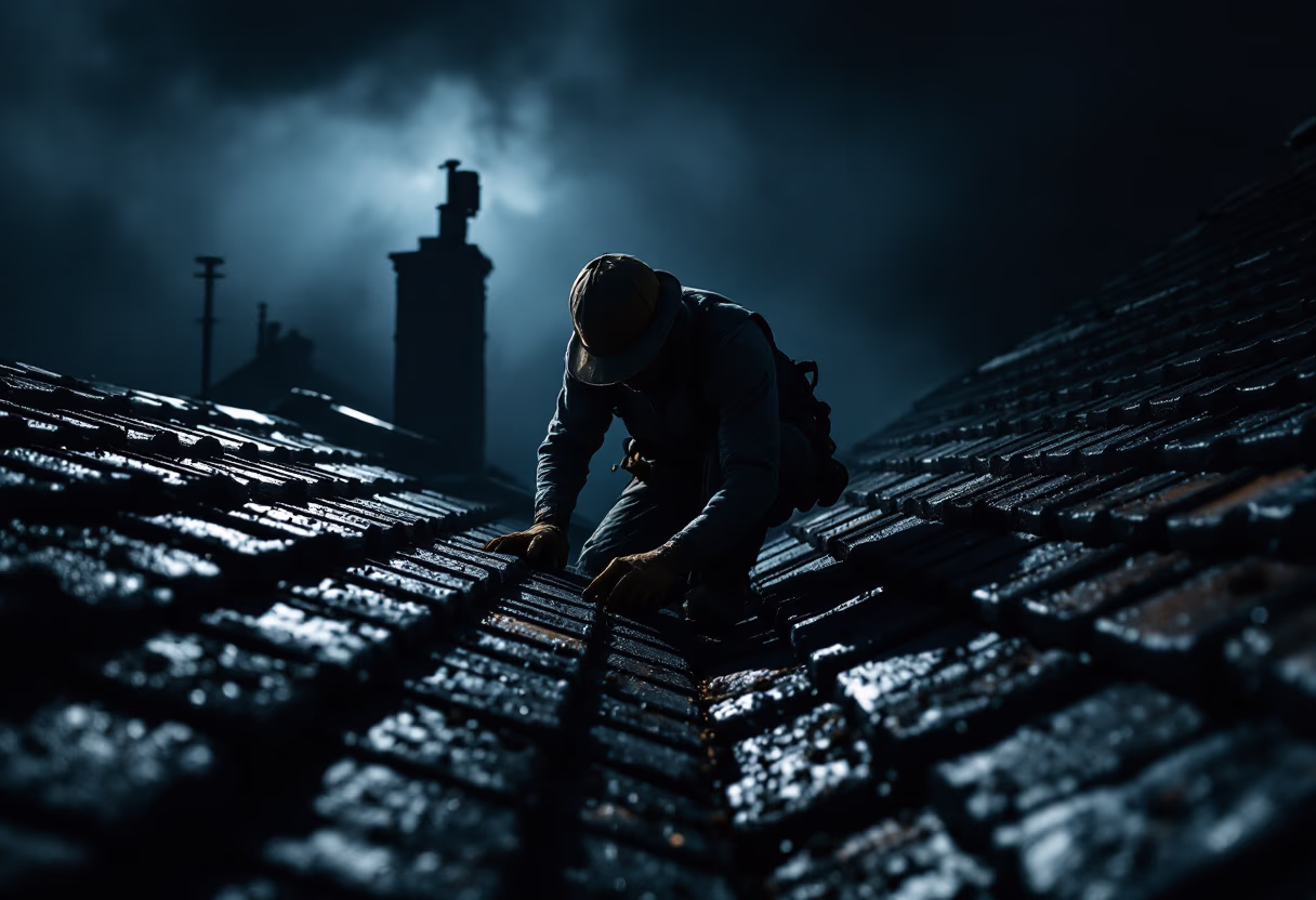 image of roof being repaired