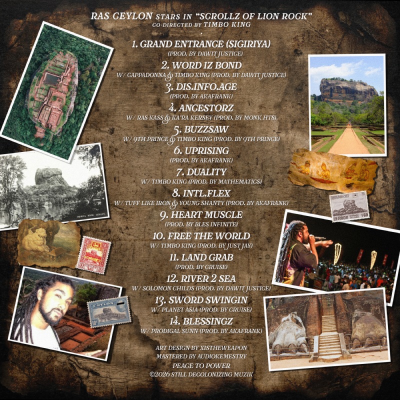 Ras Ceylon Scrollz of Lion Rock  - Vinyl (Black)