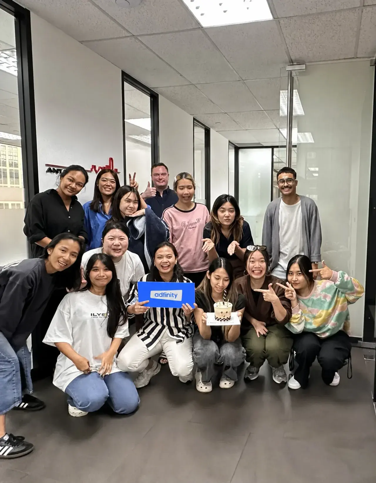 Adfinity marketing team collaborating in the Bangkok office