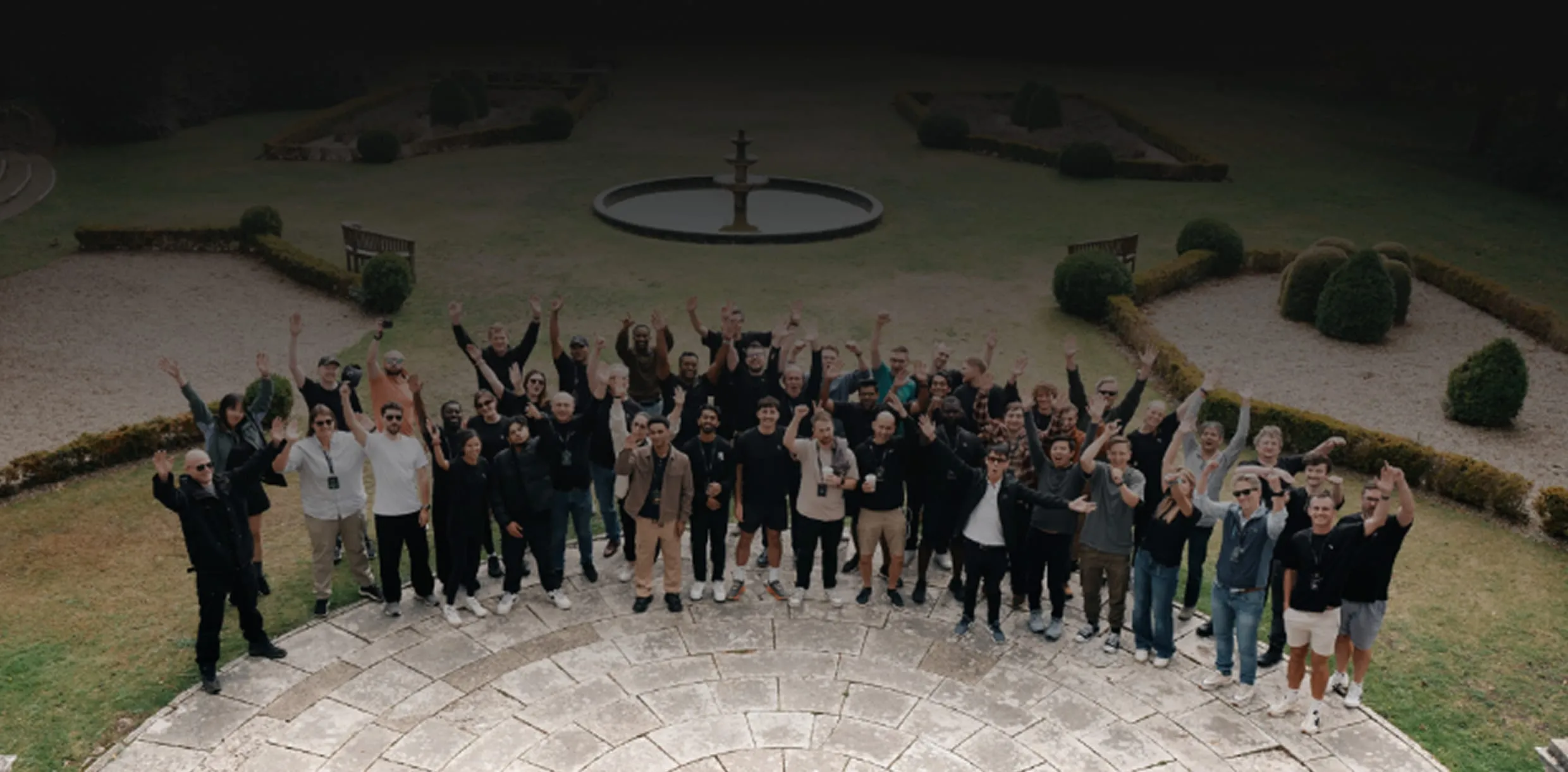 The Lantern team gathered outdoors at a company offsite