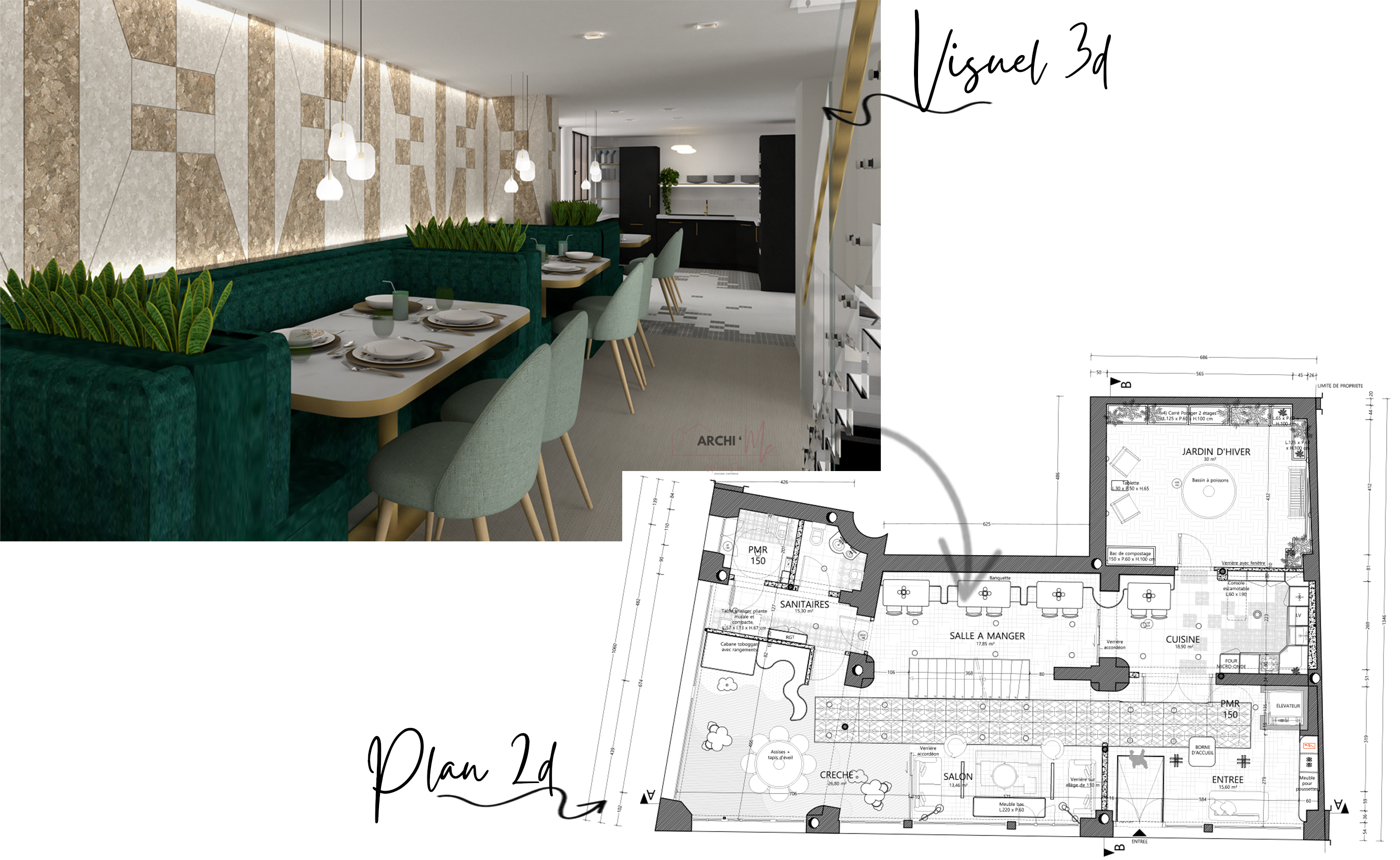 Plan 2D / Visuel 3D