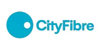 CityFibre logo with a turquoise circle and white dot to the left of the company name.