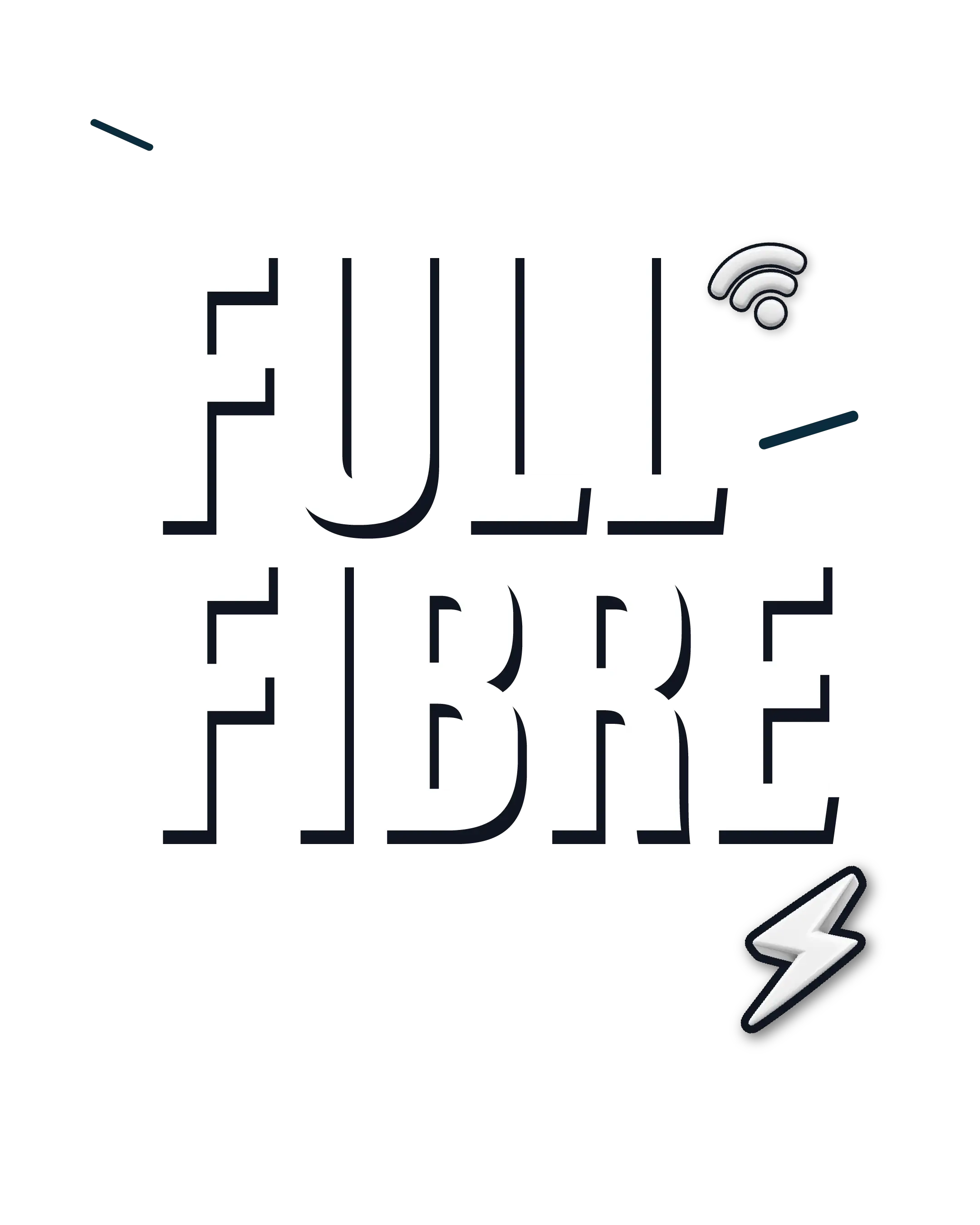 Text advertisement on a black background: Autumn deals on full fibre with better price and serious speeds, accompanied by Wi-Fi and lightning bolt icons.