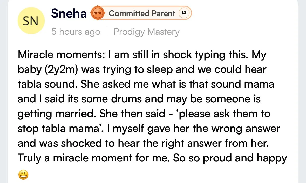 Testimonial from Sneha