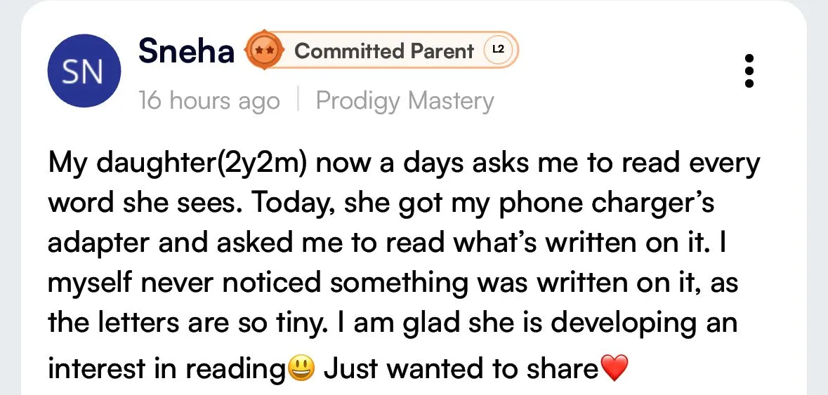 Testimonial from Sneha