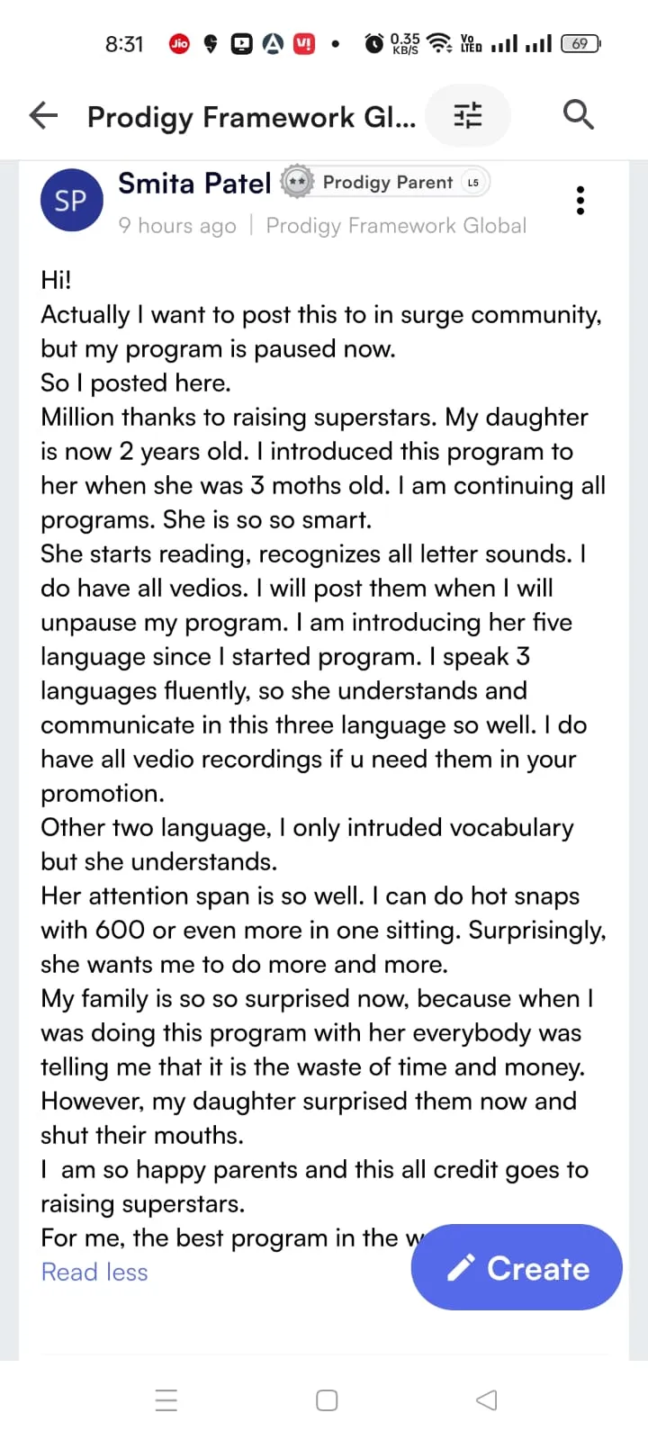 Testimonial from Smita Patel