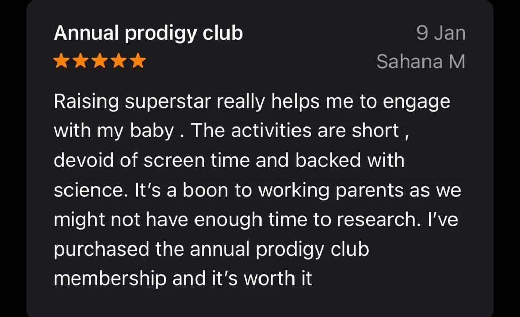 Testimonial from Sahana M