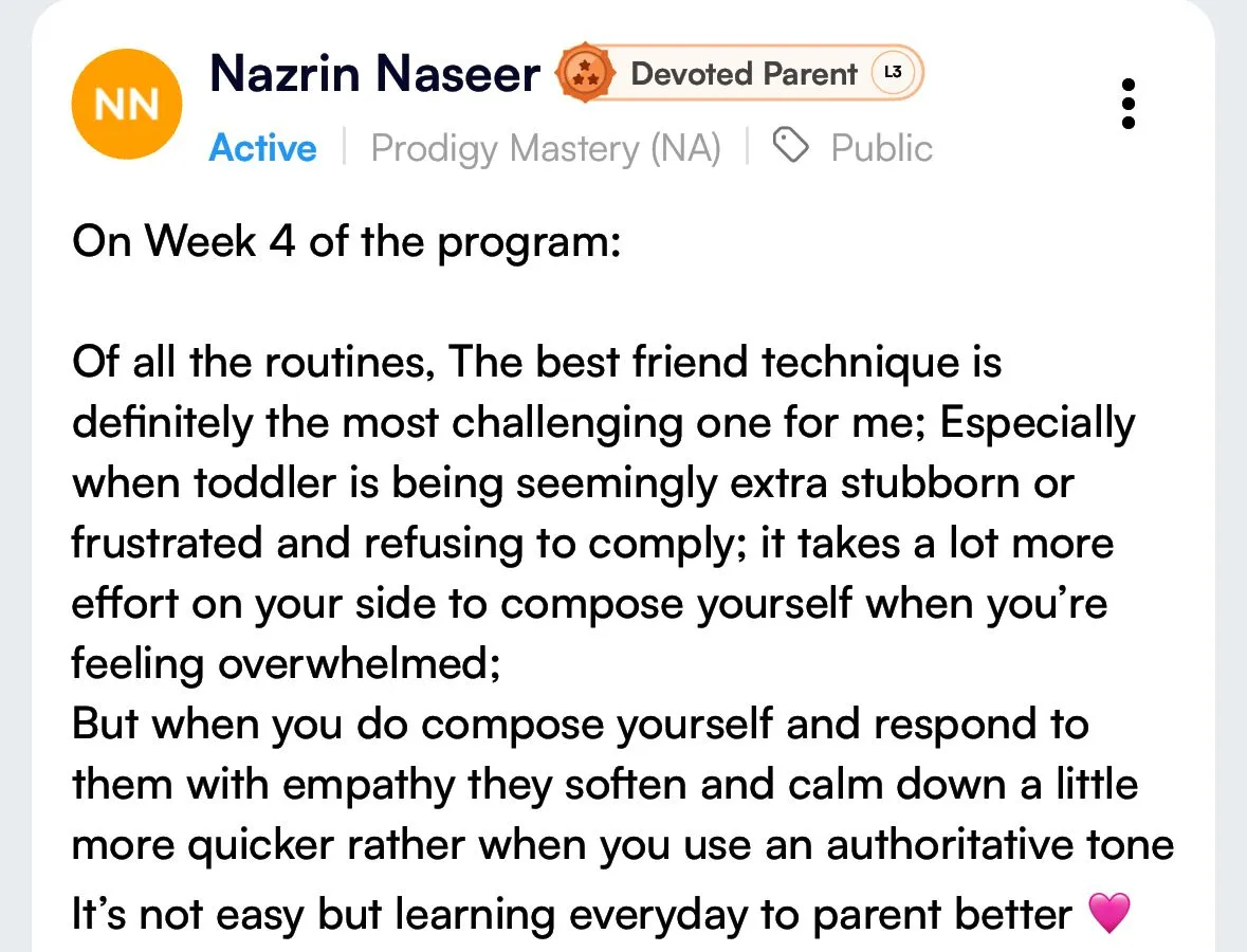 Testimonial from Nazrin Naseer