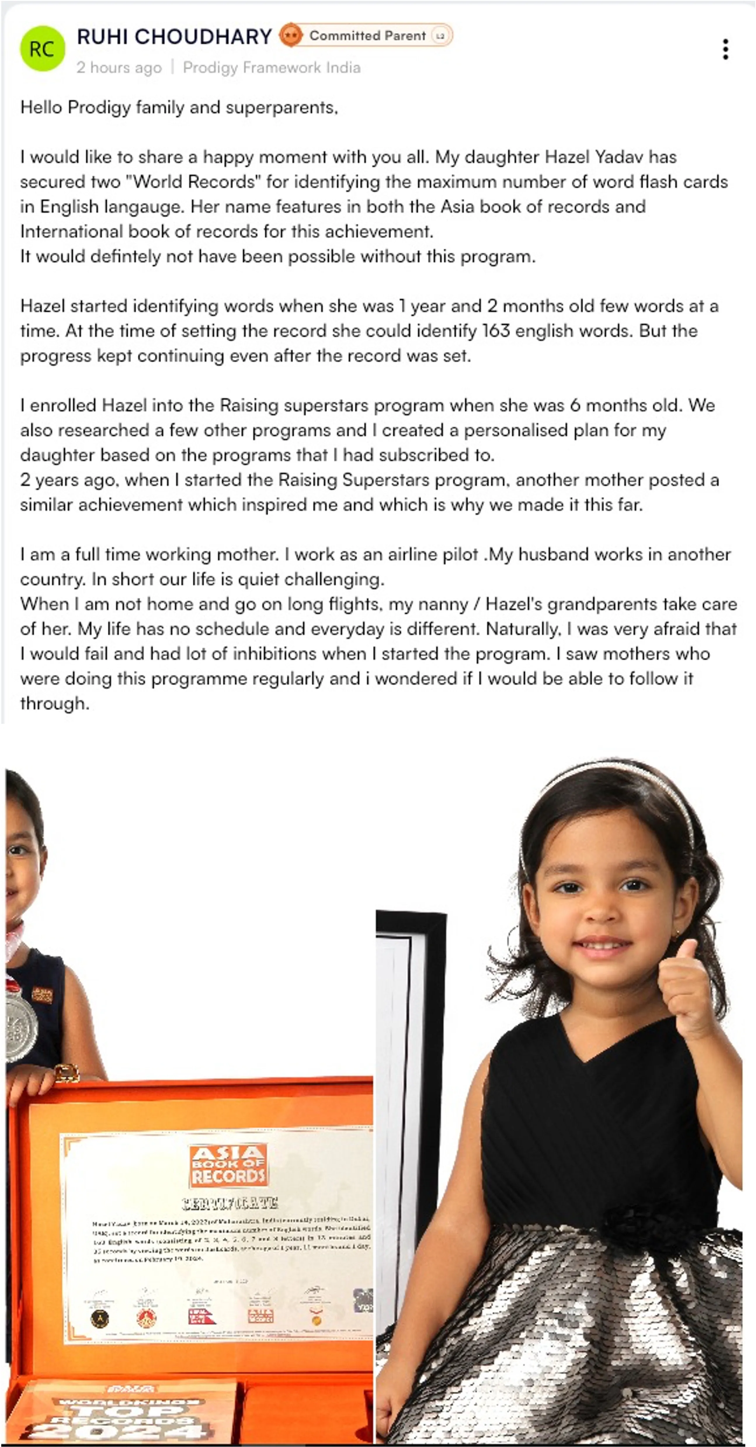 Testimonial from Ruhi Choudhary