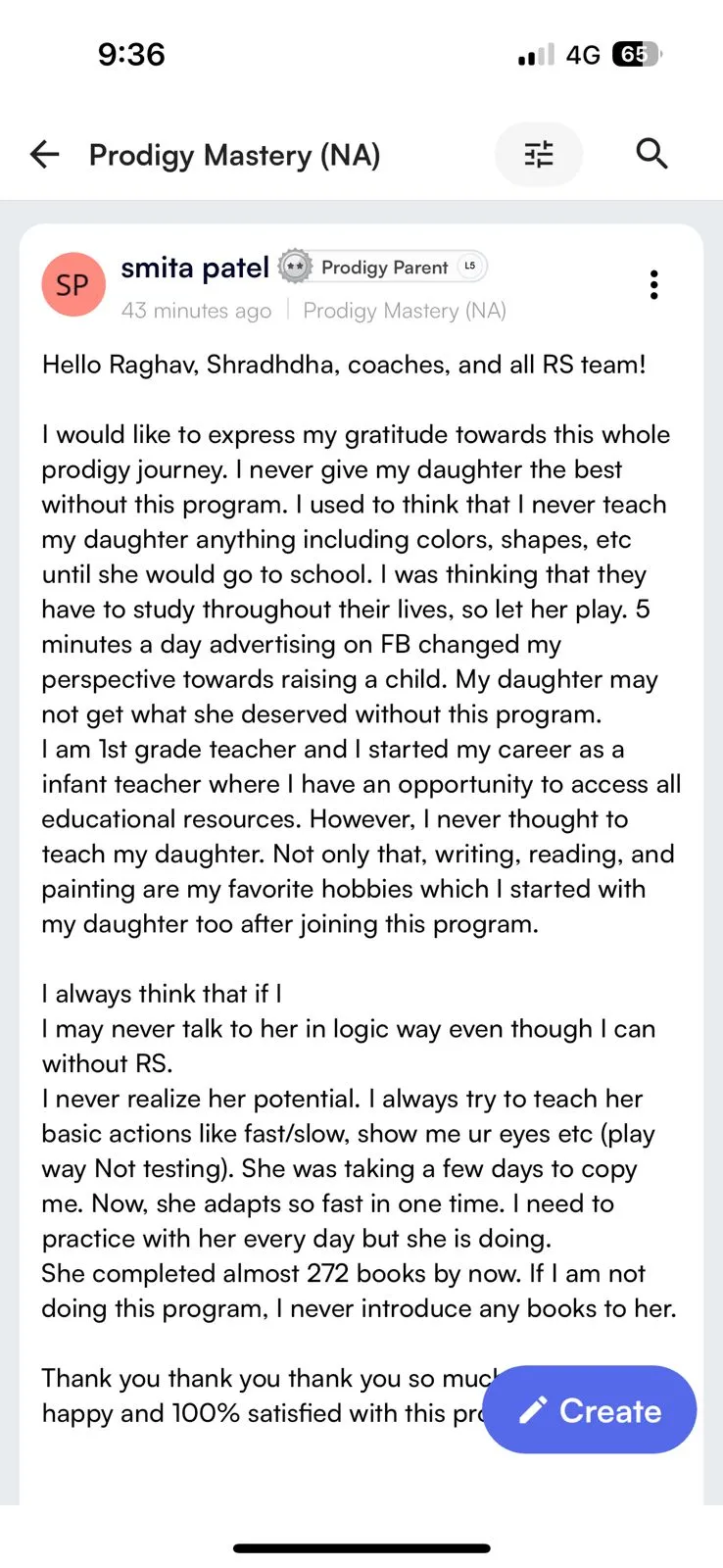 Testimonial from Smita Patel