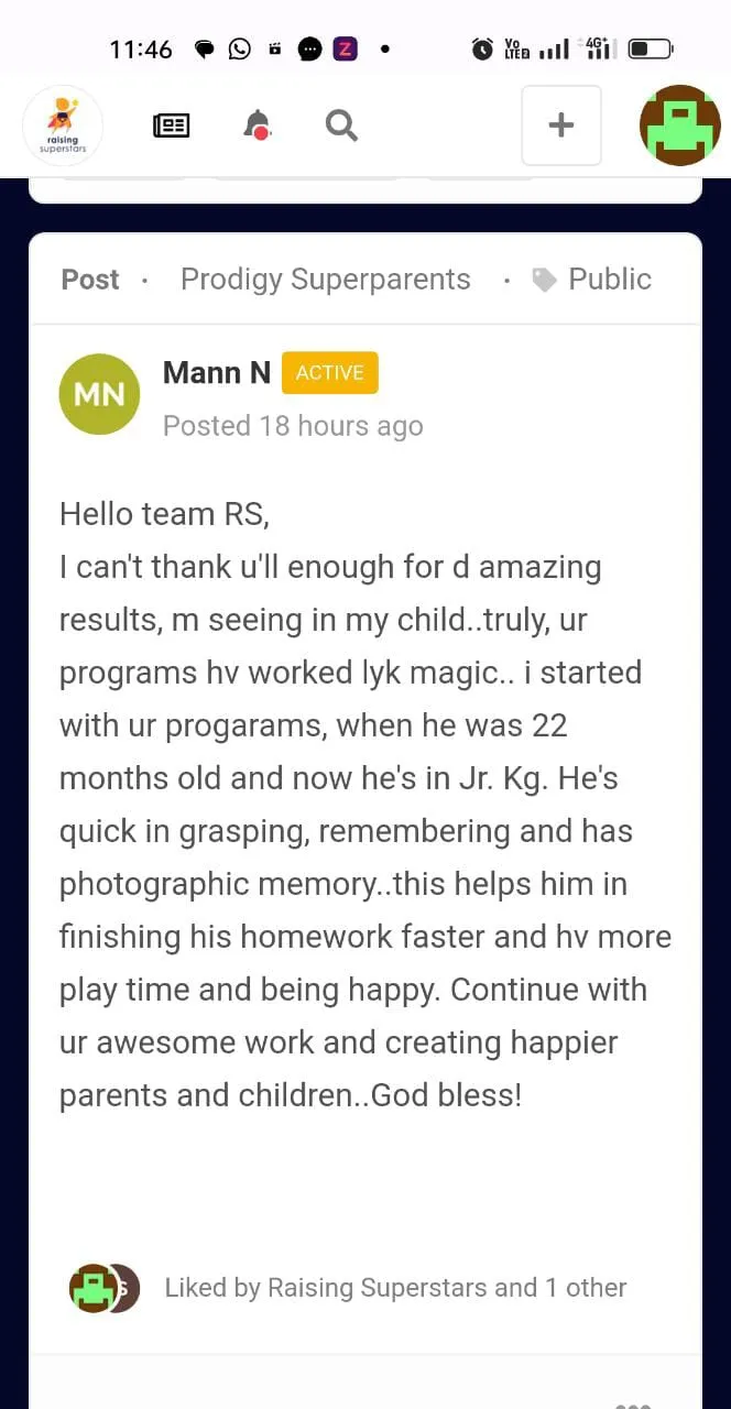Testimonial from Mann N