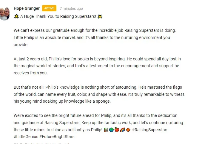 Testimonial from Hope Granger