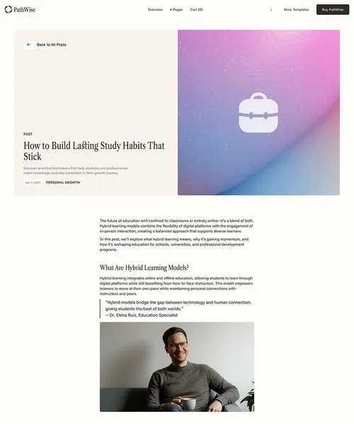 Schools Coaching Webflow template
