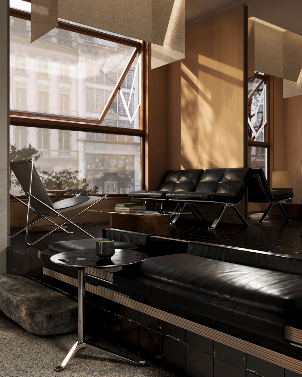 Kage Matcha Bar Interior Design Lounge Area