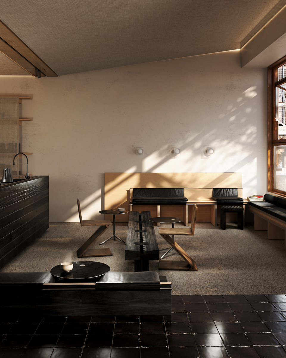 Kage Matcha Bar Interior Design Scene