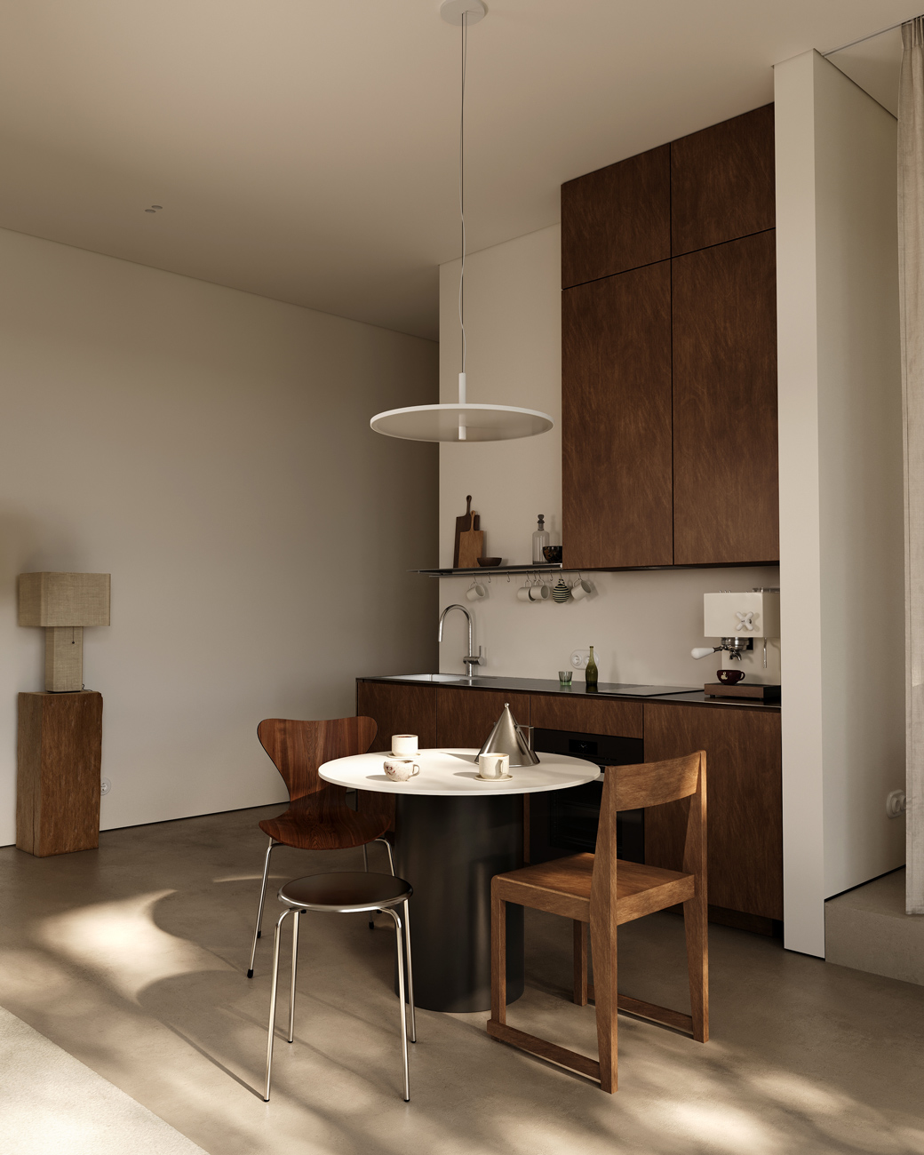 Tiny Apartment Interior Design Kitchen and Dining Area