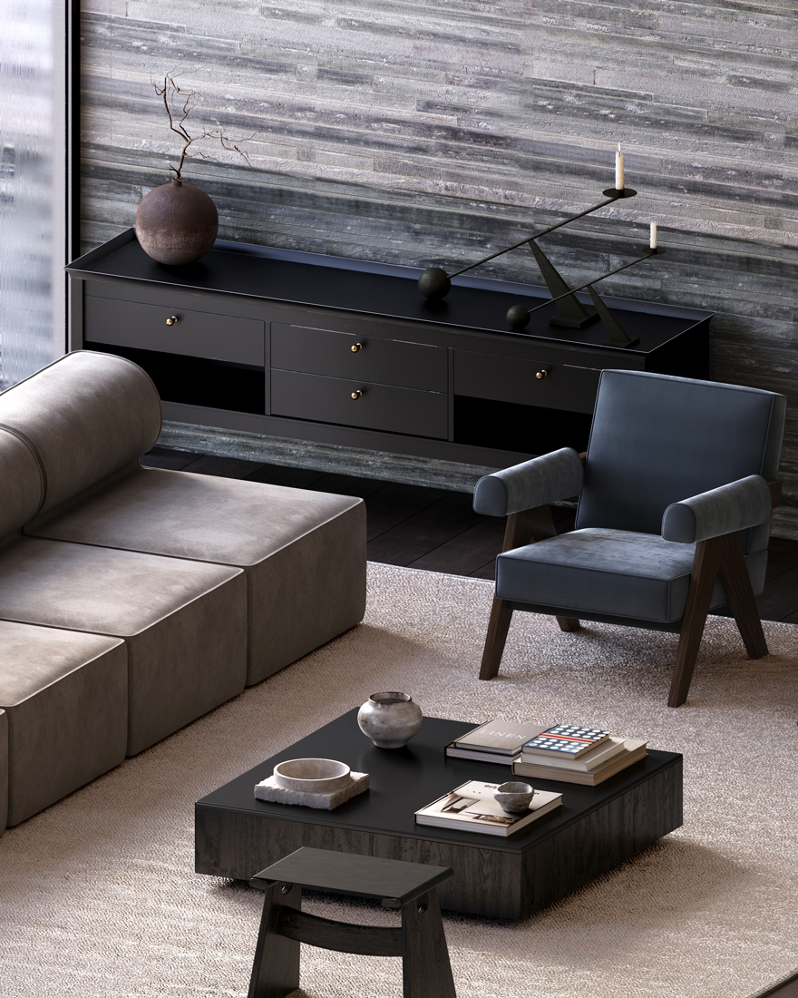 W Residence Interior Design Living Area Detail