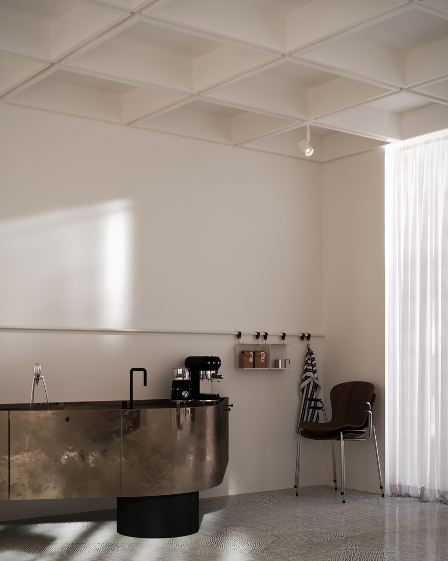 Yoga & Tea Studio Interior Design Bar Area