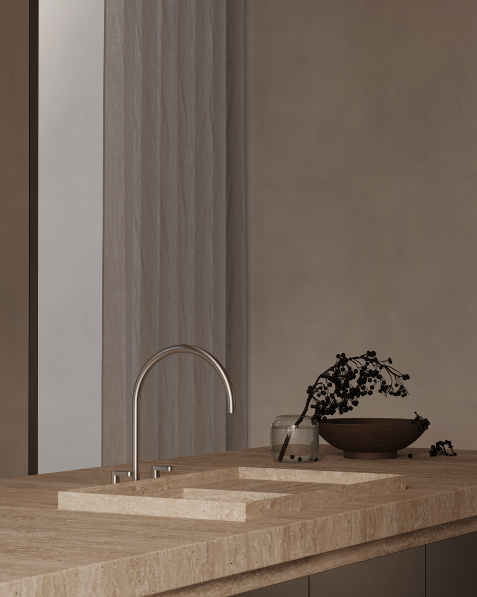 Retreat Villa Interior Design Kitchen Island Detail