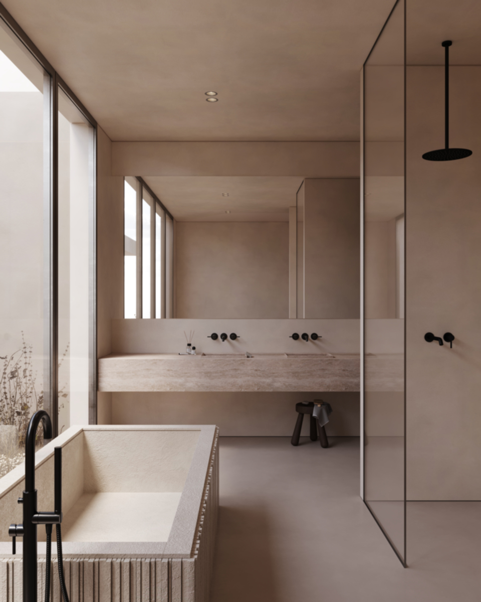 Retreat Villa Interior Design Master Bathroom