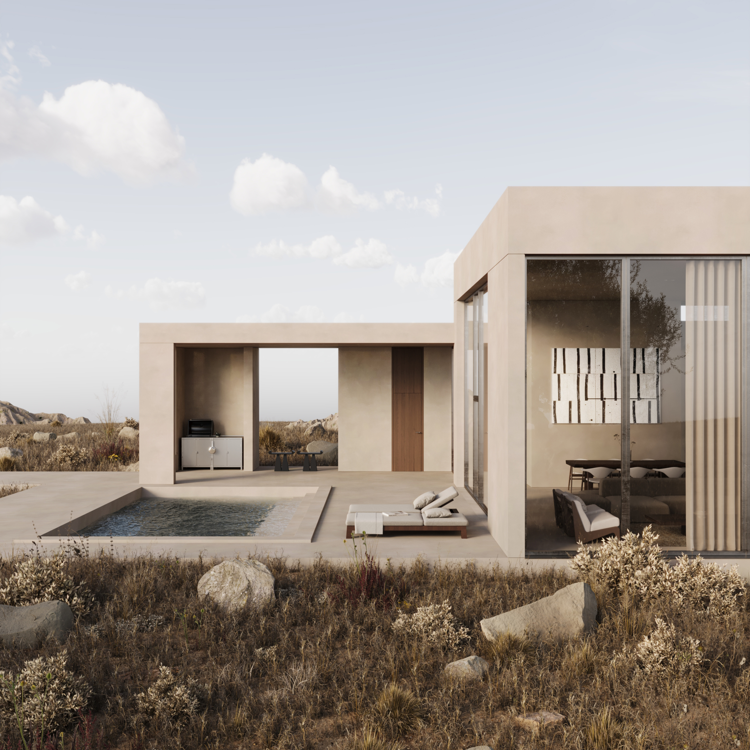 Retreat Villa Architecture Exterior View