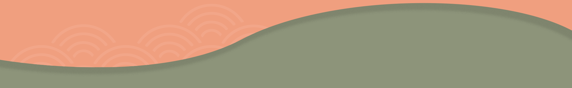 Abstract wave design with muted green and coral pink colors and subtle arc patterns