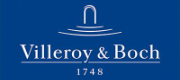 Logo von Villeroy & Boch mit dem Gründungsjahr 1748 auf blauem Hintergrund.
