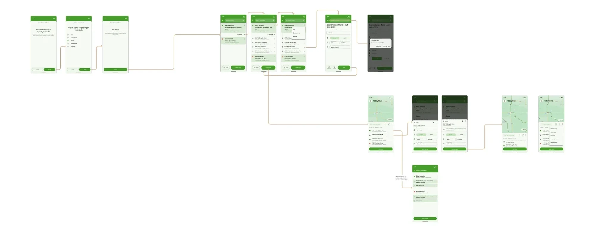 Courier CSV import