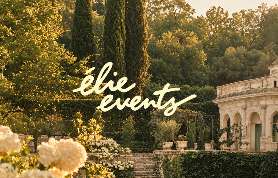 Identité visuelle d'Élie Events