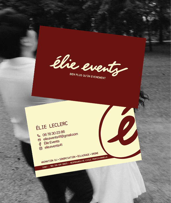 Visuel de l'identité Élie Events