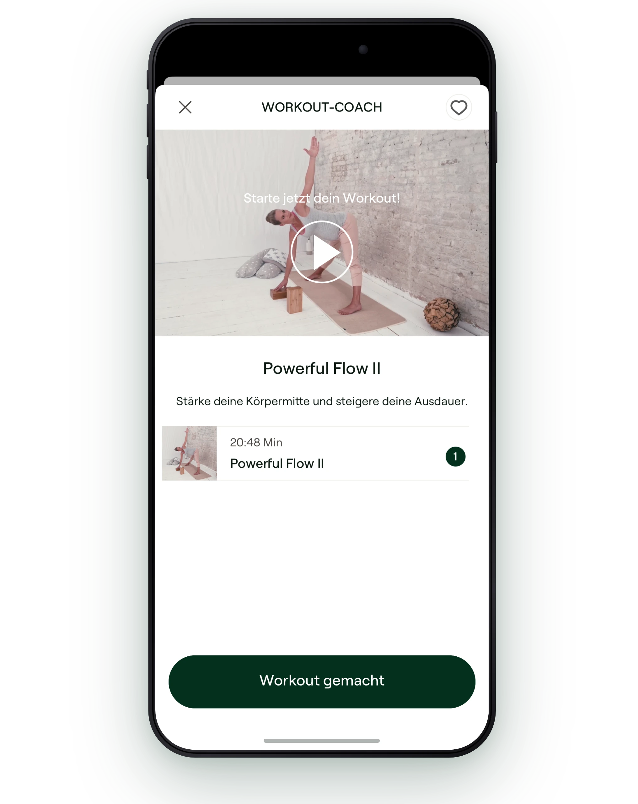 Fitness, Yoga und Meditationen in der Glimmer App