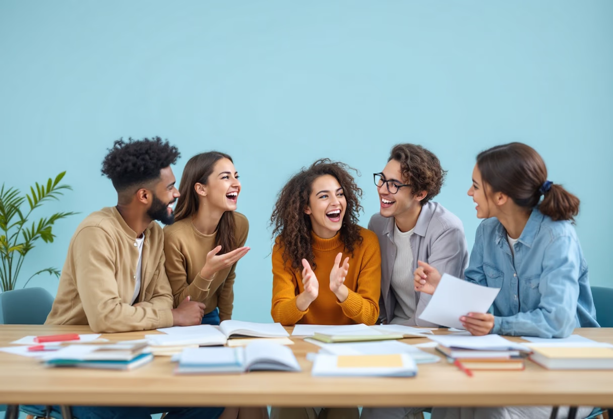 image of students in a collaborative study session