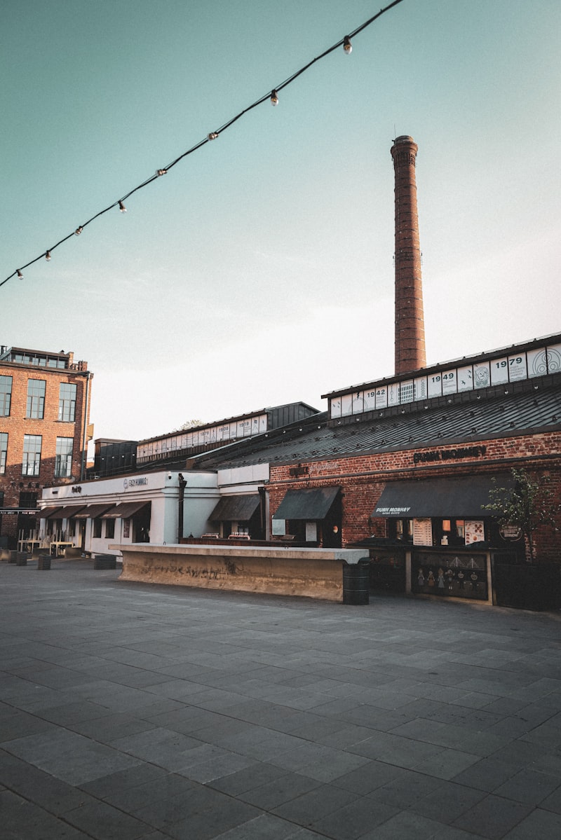 Northern England town, brick buildings and clock tower, reminiscent of Rochdale