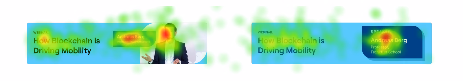 Banner mit Gesichtern ziehen mehr Aufmerksamkeit auf sich.