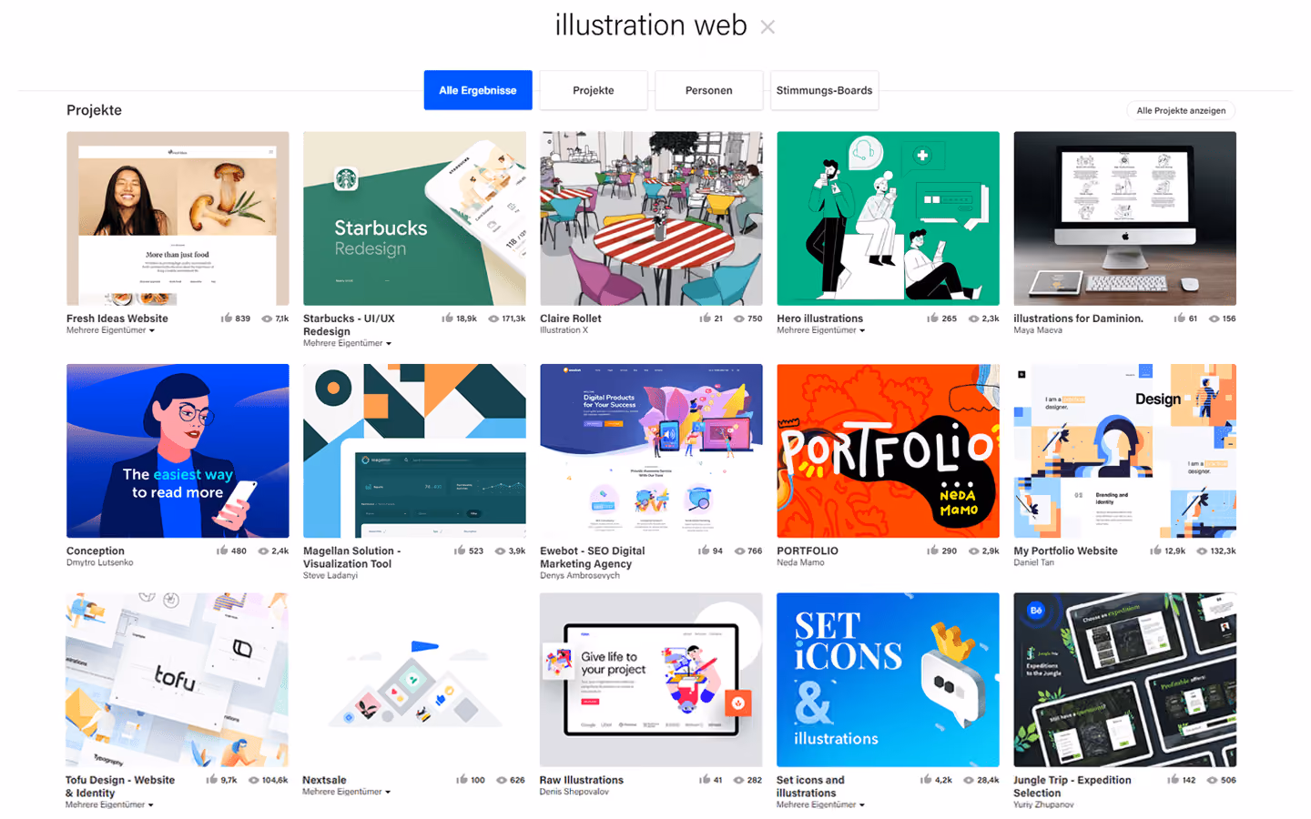 Screenshot Behance