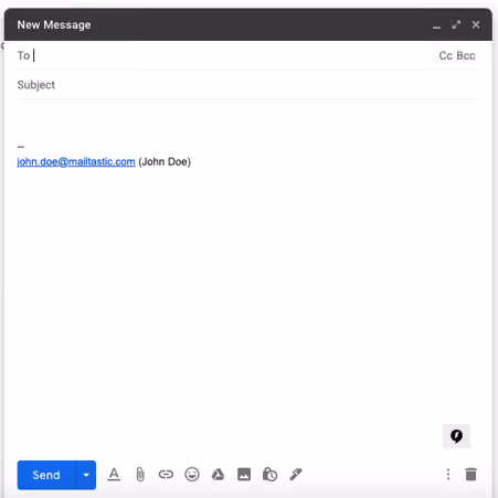 Gmail signature