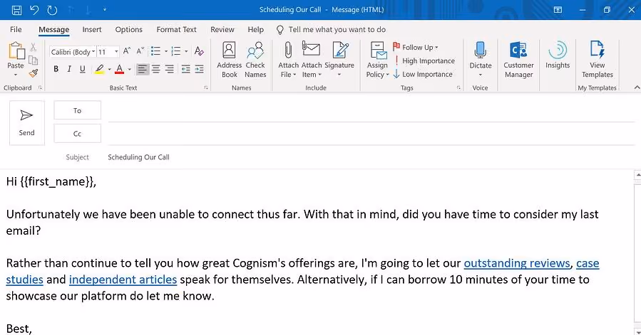B2B email marketing examples