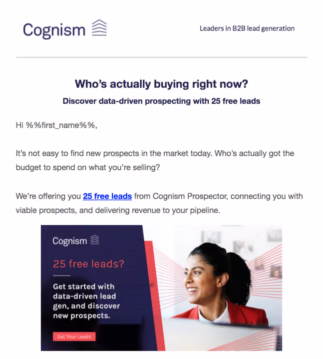 B2B email marketing examples