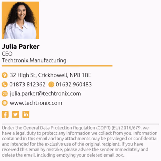 CEO Email Signature