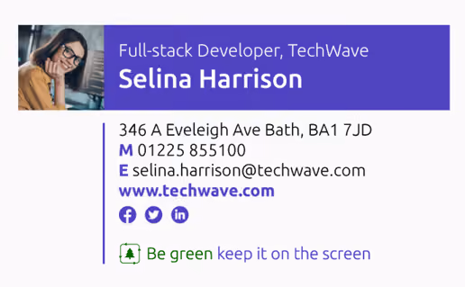 Web Developer Email Signature