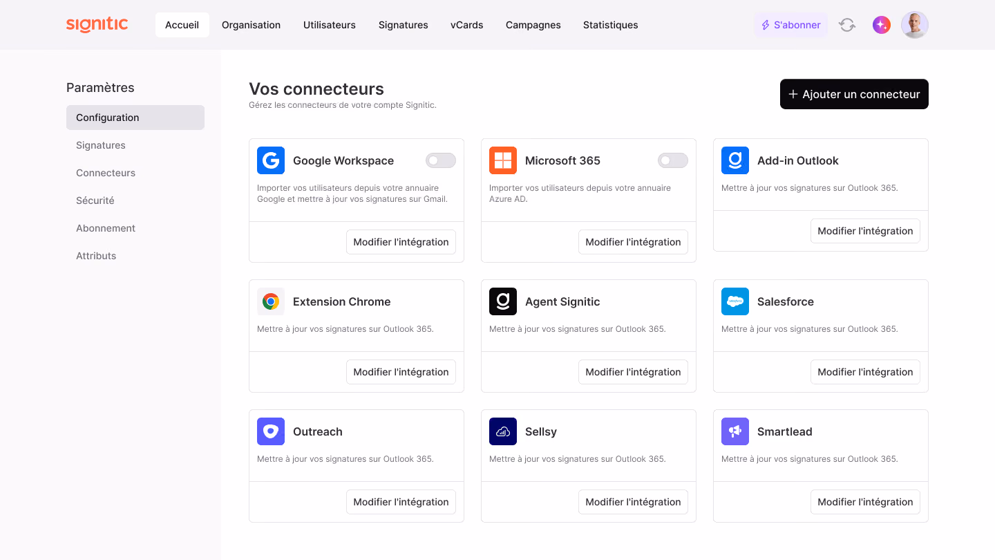Automatisation des mises à jour de signatures email dans Signitic