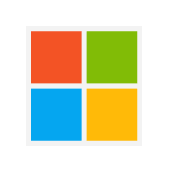 Microsoft logo with four colored squares: red, green, blue, and yellow.