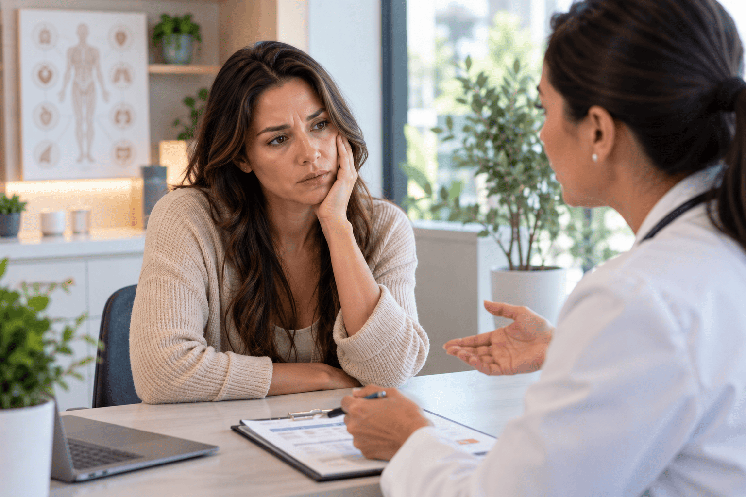 Functional medicine provider reviewing health history with a patient in Jacksonville, Florida