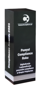 Compliance Awards 2021 trophy for Compliance Idea of the Year, won by Polpharma Group for process digitalization