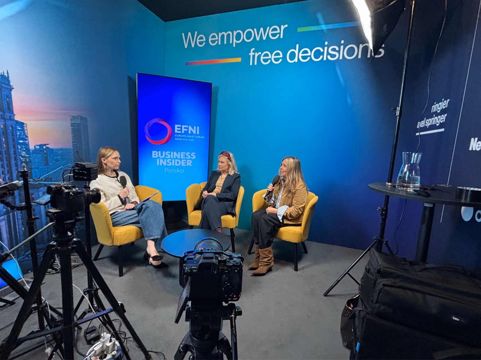 Panel discussion in the Business Insider Polska studio at EFNI 2026