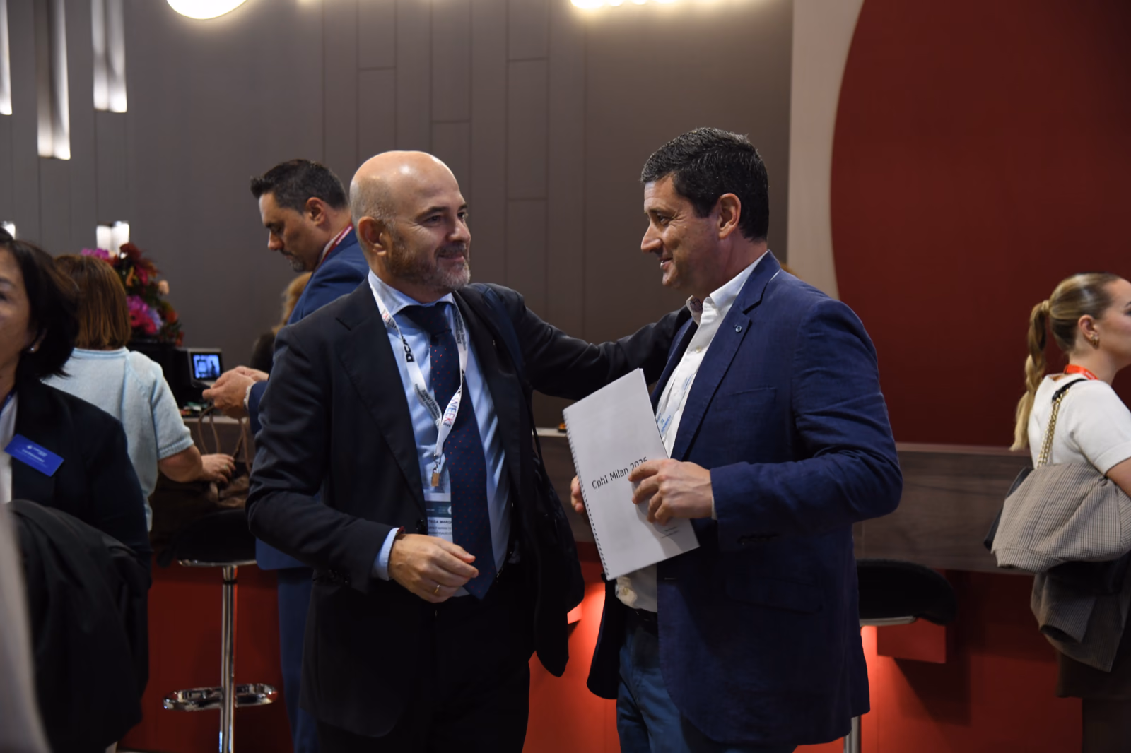 Business meeting at the Polpharma Group stand at CPHI Milan 2026