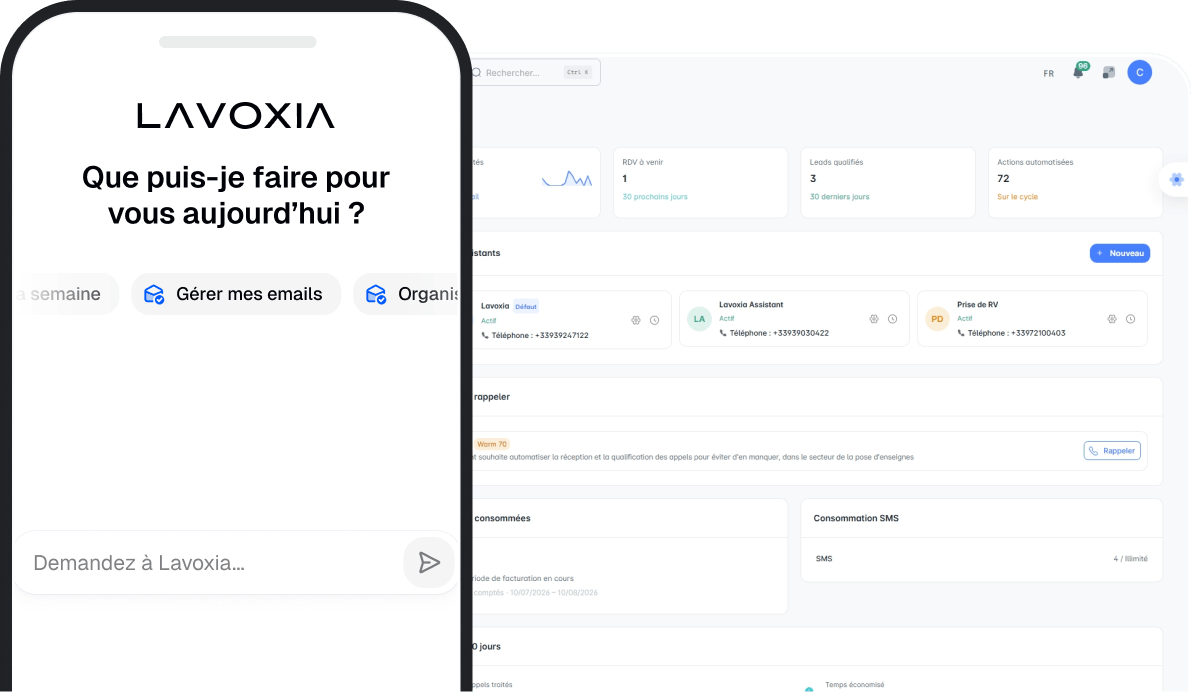Application Lavoxia sur mobile, tablette et ordinateur