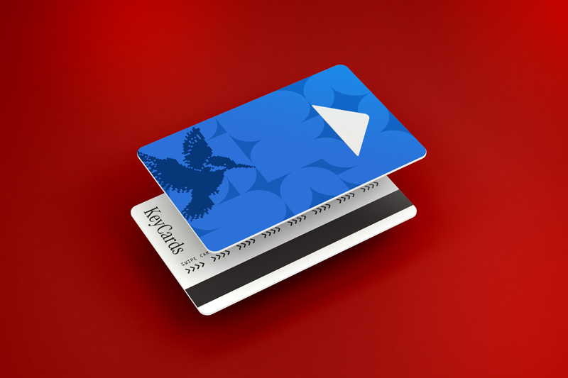 plastic key cards and swipe cards