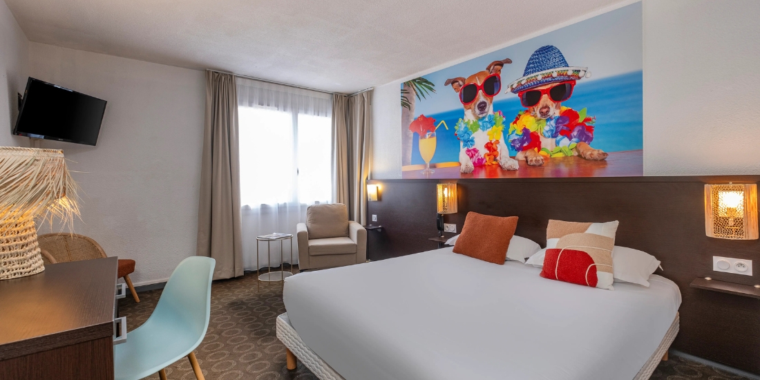 The double bed in the comfort room, Hotel Cap Maya