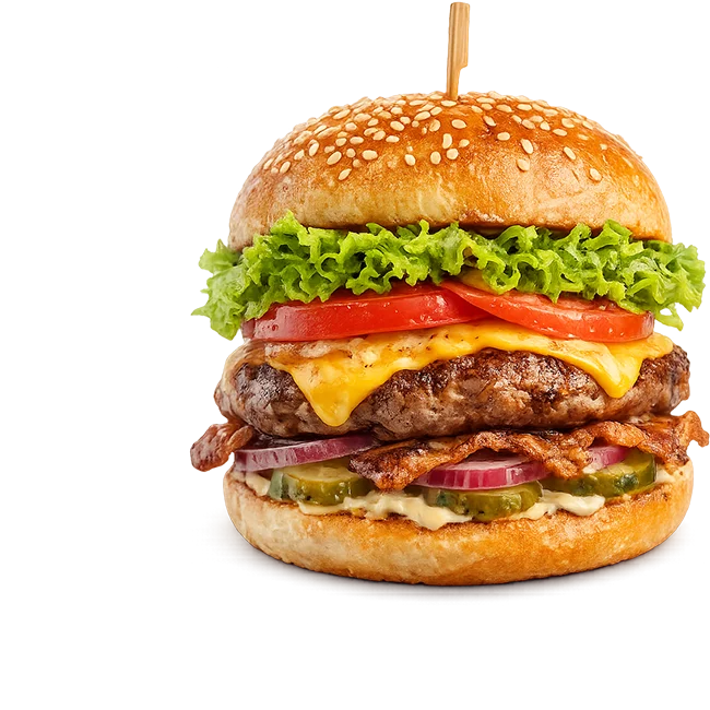 Een afbeelding van een hamburger.
